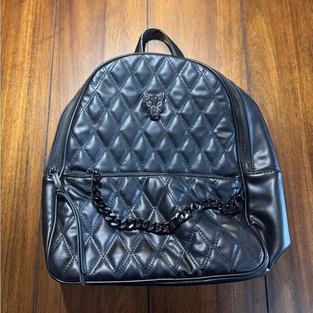 blue one handle backpack leather vintage paris Navy Hello Kitty × Tou Color:Snow Black Hydration Backpack Exquisite And Elegant Handle